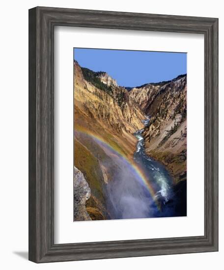 Rainbow over Lower Yellowstone Falls-James Randklev-Framed Photographic Print