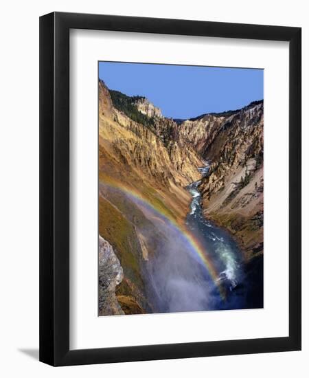 Rainbow over Lower Yellowstone Falls-James Randklev-Framed Photographic Print