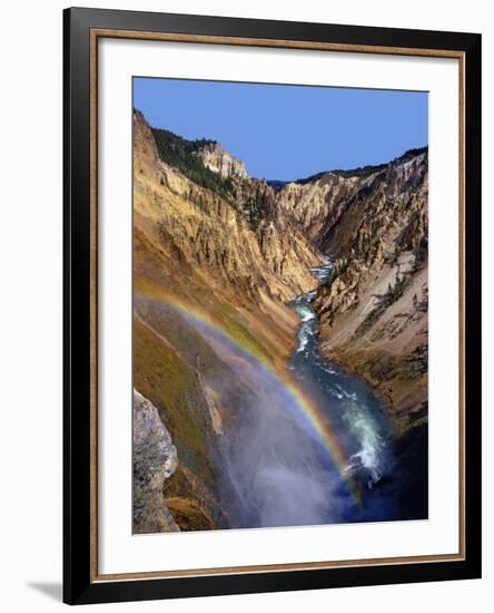 Rainbow over Lower Yellowstone Falls-James Randklev-Framed Photographic Print