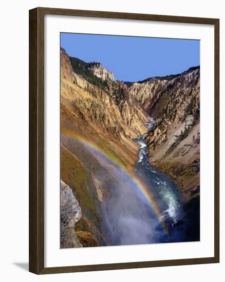 Rainbow over Lower Yellowstone Falls-James Randklev-Framed Photographic Print