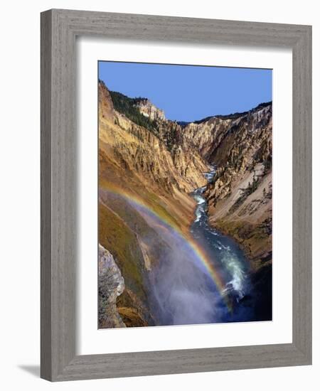 Rainbow over Lower Yellowstone Falls-James Randklev-Framed Photographic Print