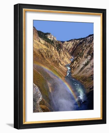 Rainbow over Lower Yellowstone Falls-James Randklev-Framed Photographic Print