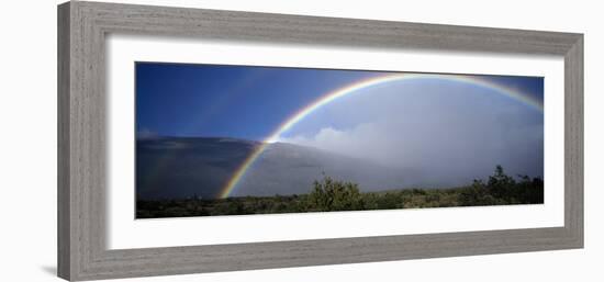 Rainbow over Mauna Loa Mountain, Hawaii Volcanoes National Park, Big Island of Hawaii, Hawaii, USA-null-Framed Photographic Print
