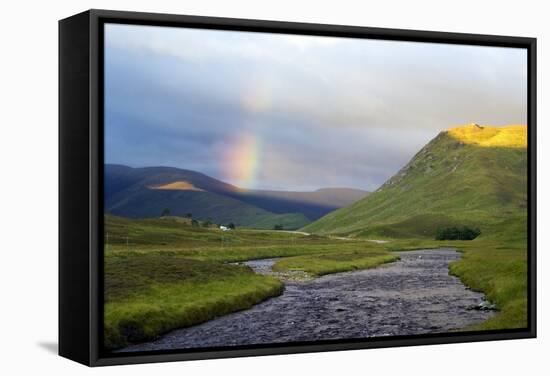 Rainbow Over River Clunie, Scotland-Duncan Shaw-Framed Premier Image Canvas