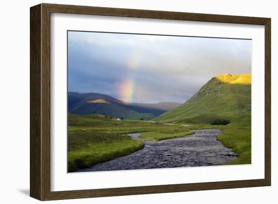 Rainbow Over River Clunie, Scotland-Duncan Shaw-Framed Photographic Print