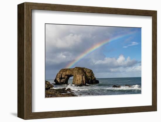 Rainbow over The Great Pollet Sea Arch in County Donegal, Ireland-Chuck Haney-Framed Photographic Print