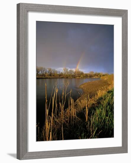 Rainbow over the North Platte River, Nebraska, USA-Chuck Haney-Framed Photographic Print