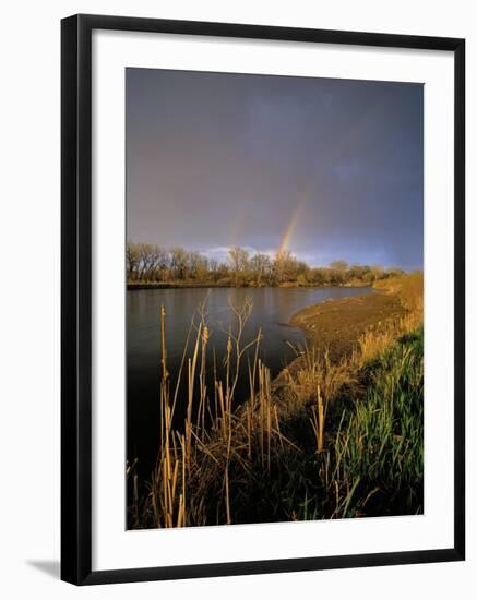 Rainbow over the North Platte River, Nebraska, USA-Chuck Haney-Framed Photographic Print