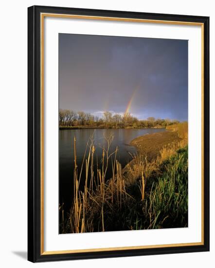 Rainbow over the North Platte River, Nebraska, USA-Chuck Haney-Framed Photographic Print