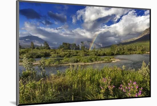 Rainbow over the St Mary River in Glacier National Park, Montana, USA-Chuck Haney-Mounted Photographic Print