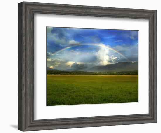 Rainbow Over Valley-Gary W. Carter-Framed Photographic Print