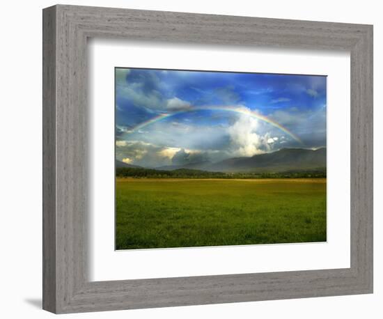 Rainbow Over Valley-Gary W. Carter-Framed Photographic Print