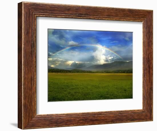 Rainbow Over Valley-Gary W. Carter-Framed Photographic Print