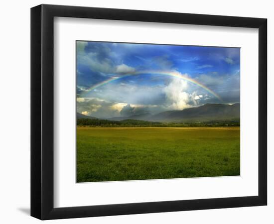Rainbow Over Valley-Gary W. Carter-Framed Photographic Print