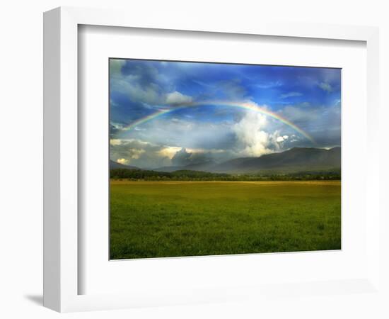 Rainbow Over Valley-Gary W. Carter-Framed Photographic Print