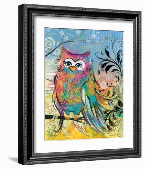 Rainbow Owl-Lucy Cloud-Framed Art Print