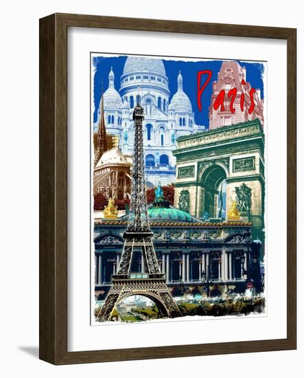 Rainbow Paris France 2-Victoria Hues-Framed Giclee Print