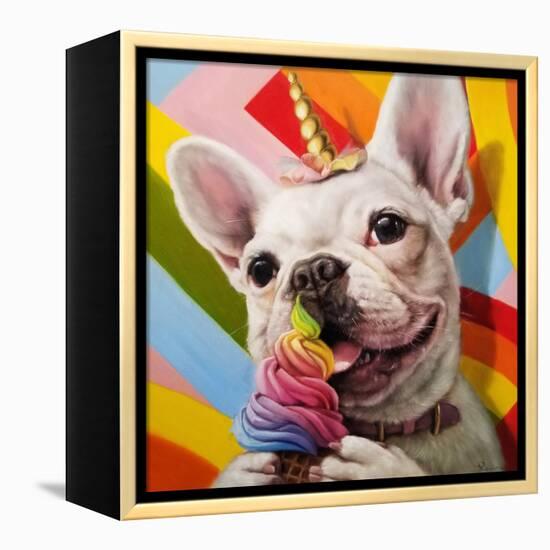 Rainbow Party-Lucia Heffernan-Framed Stretched Canvas