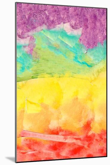 Rainbow pattern   watercolor, painterly-Robbin Rawlings-Mounted Art Print