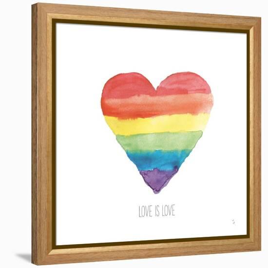 Rainbow Pride II Love-Sarah Adams-Framed Stretched Canvas