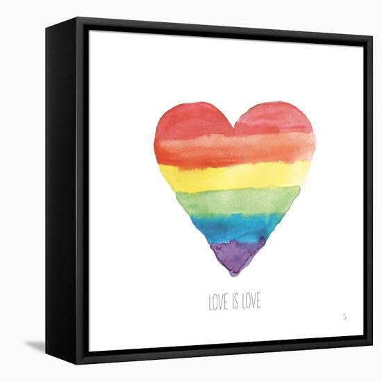 Rainbow Pride II Love-Sarah Adams-Framed Stretched Canvas