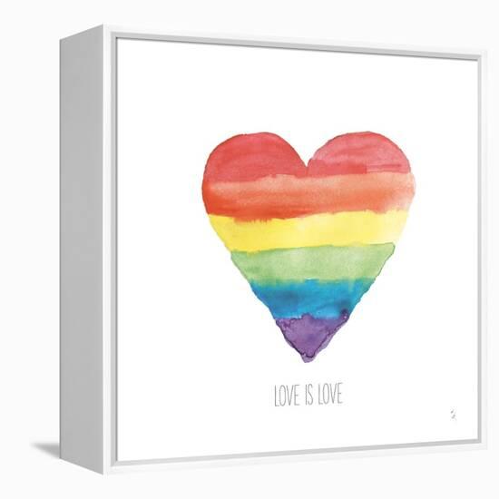 Rainbow Pride II Love-Sarah Adams-Framed Stretched Canvas