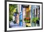 Rainbow Row I, Charleston South Carolina-George Oze-Framed Photographic Print