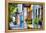 Rainbow Row I, Charleston South Carolina-George Oze-Framed Premier Image Canvas