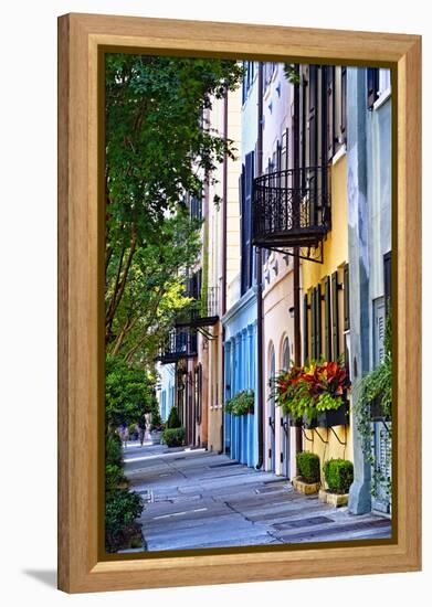 Rainbow Row III Charleston, South Carolina-George Oze-Framed Premier Image Canvas