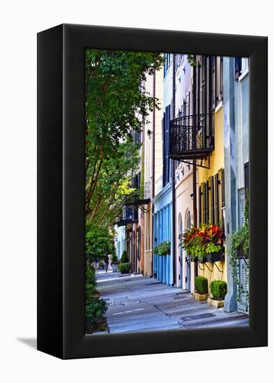 Rainbow Row III Charleston, South Carolina-George Oze-Framed Premier Image Canvas