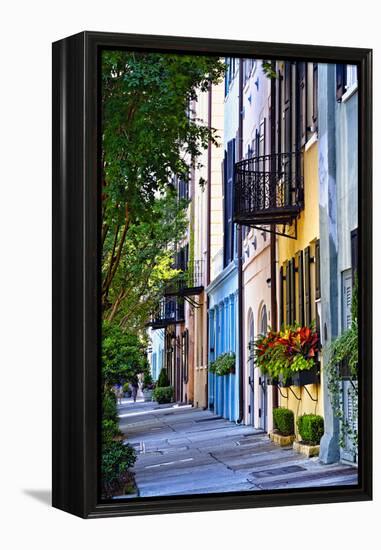 Rainbow Row III Charleston, South Carolina-George Oze-Framed Premier Image Canvas