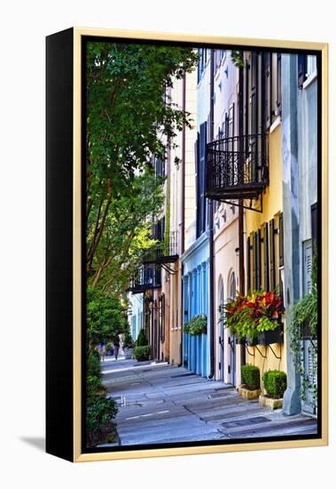 Rainbow Row III Charleston, South Carolina-George Oze-Framed Premier Image Canvas