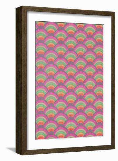 Rainbow Scales Pattern-null-Framed Art Print