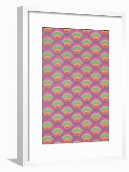 Rainbow Scales Pattern-null-Framed Art Print
