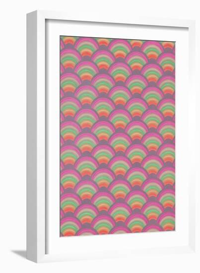 Rainbow Scales Pattern-null-Framed Art Print