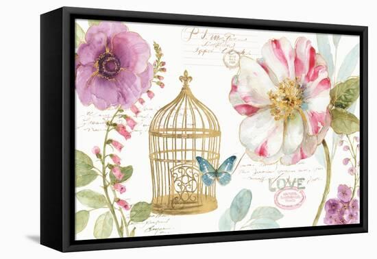 Rainbow Seeds Floral Birdcage I-Lisa Audit-Framed Stretched Canvas