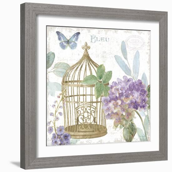 Rainbow Seeds Floral Birdcage II v2-Lisa Audit-Framed Art Print