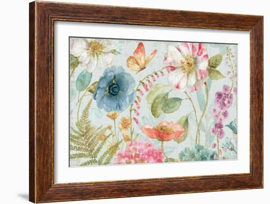 Rainbow Seeds Flowers I Gray-Lisa Audit-Framed Art Print