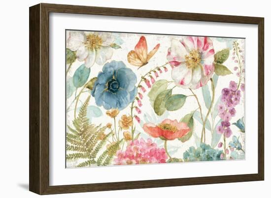 Rainbow Seeds Flowers I on Wood-Lisa Audit-Framed Art Print