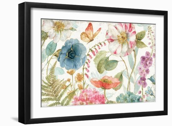 Rainbow Seeds Flowers I on Wood-Lisa Audit-Framed Art Print