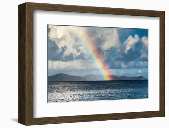 Rainbow Shining over the British Virgin Islands-James White-Framed Photographic Print