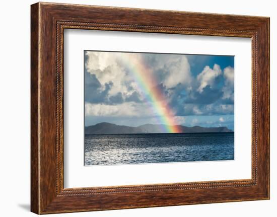 Rainbow Shining over the British Virgin Islands-James White-Framed Photographic Print