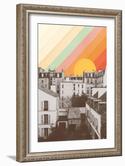 Rainbow Sky above Paris, 2020 (Photography, Digital)-Florent Bodart-Framed Giclee Print