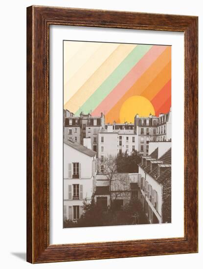 Rainbow Sky above Paris, 2020 (Photography, Digital)-Florent Bodart-Framed Giclee Print