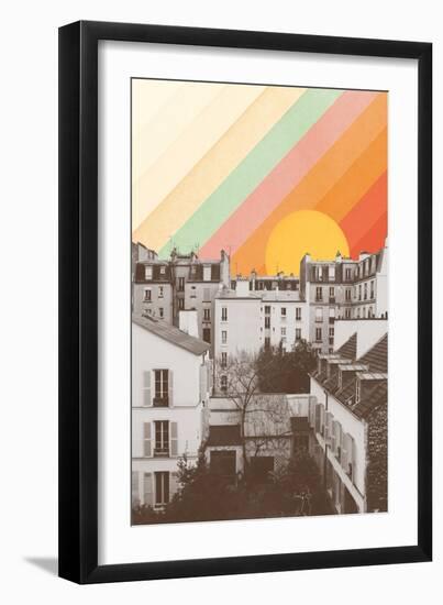 Rainbow Sky above Paris, 2020 (Photography, Digital)-Florent Bodart-Framed Giclee Print
