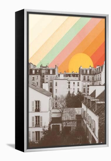 Rainbow Sky above Paris, 2020 (Photography, Digital)-Florent Bodart-Framed Premier Image Canvas