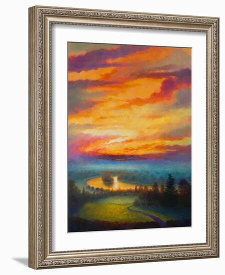 Rainbow Sky Petersham Meadow, 2017-Lee Campbell-Framed Giclee Print