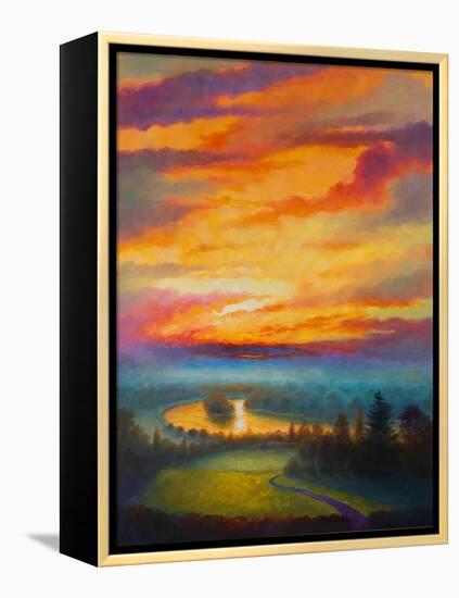 Rainbow Sky Petersham Meadow, 2017-Lee Campbell-Framed Premier Image Canvas