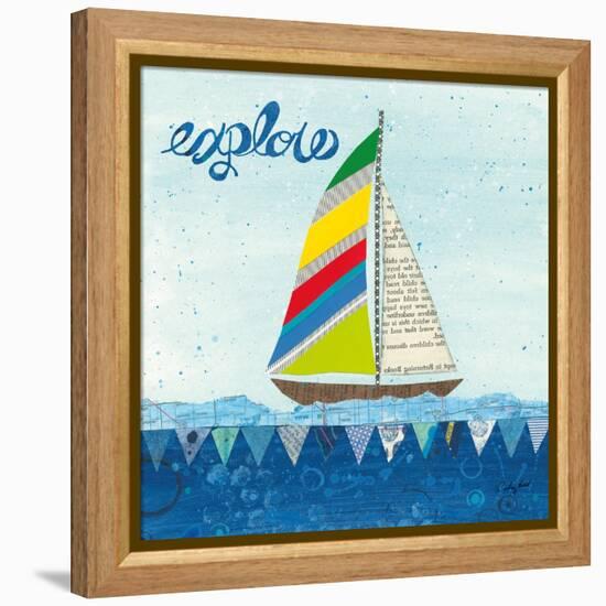 Rainbow Spinnakers IV-Courtney Prahl-Framed Stretched Canvas