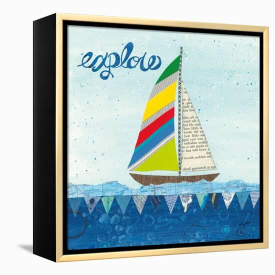 Rainbow Spinnakers IV-Courtney Prahl-Framed Stretched Canvas